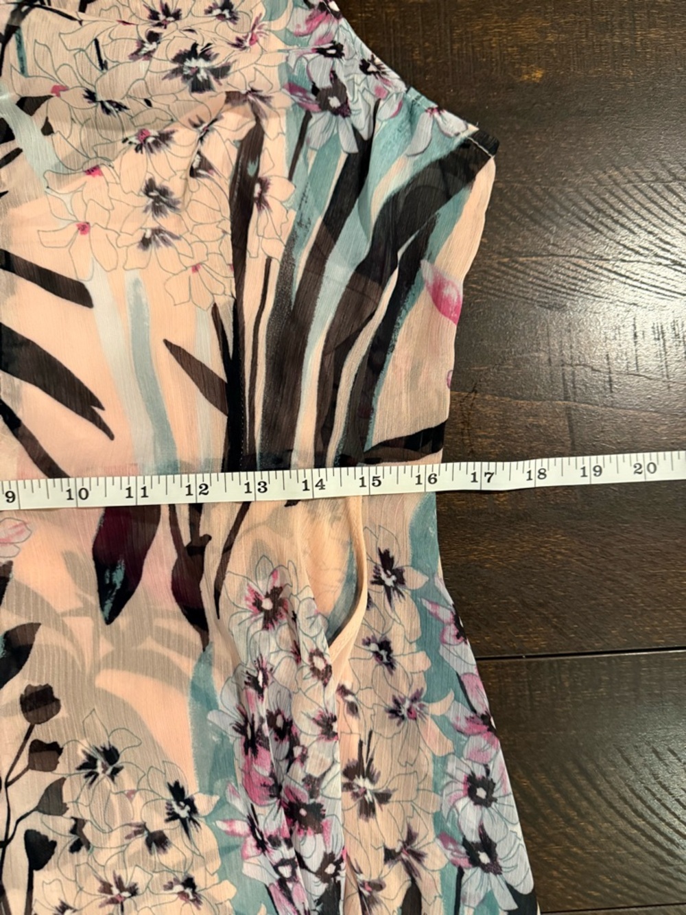 Tommy Hilfiger Pink Floral High Low Chiffon Midi Dress Size 12 - Picture 6 of 14